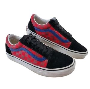 Vans Old Skool OTW Rally Shoes Womens 7.5 Mens 6 Checker Blue Red Multi Sneakers